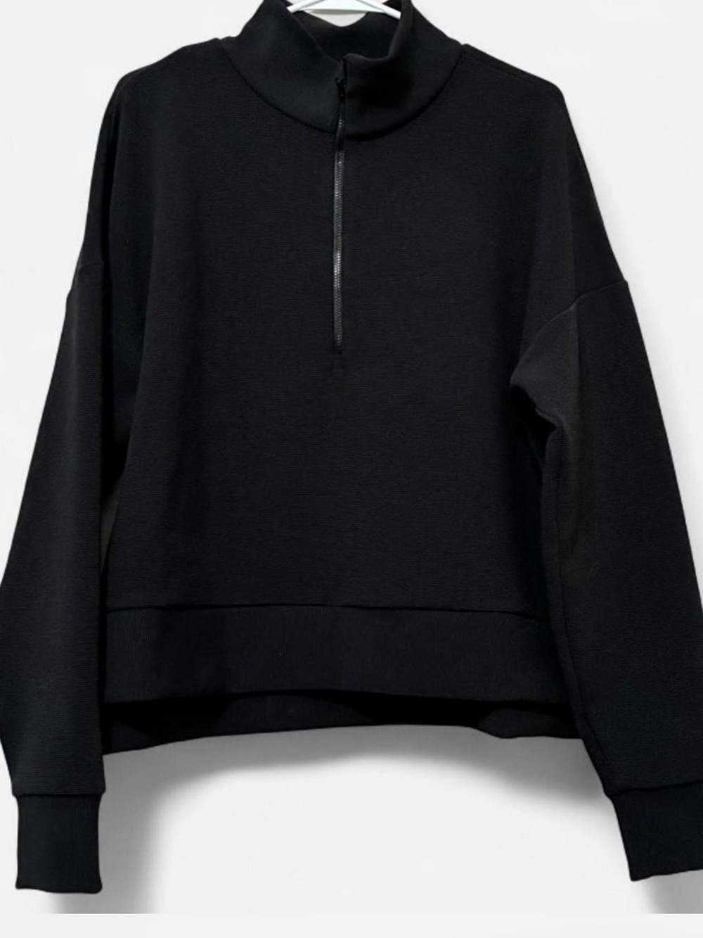 Calia Womenโs Soft Scuba Mock Neck 1/4 Zip Pullover Size XL